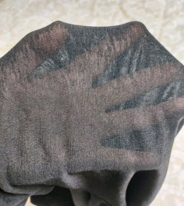 블랙 터틀넥 메쉬 탑 롱 슬리브 티셔츠 77사이즈 (새상품) 이미지