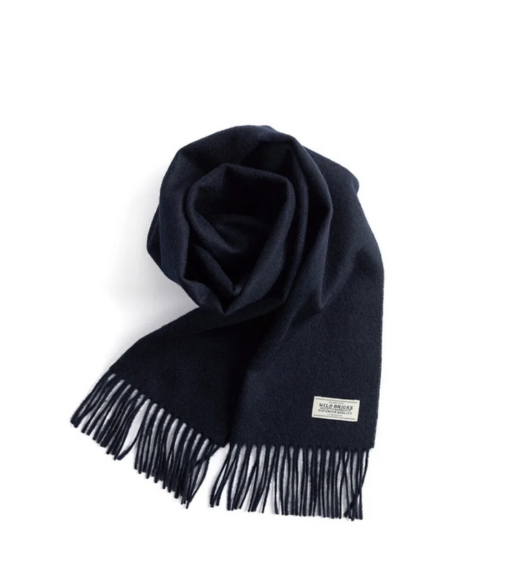 와일드브릭스 캐시미어 블렌드 머플러 네이비 이미지