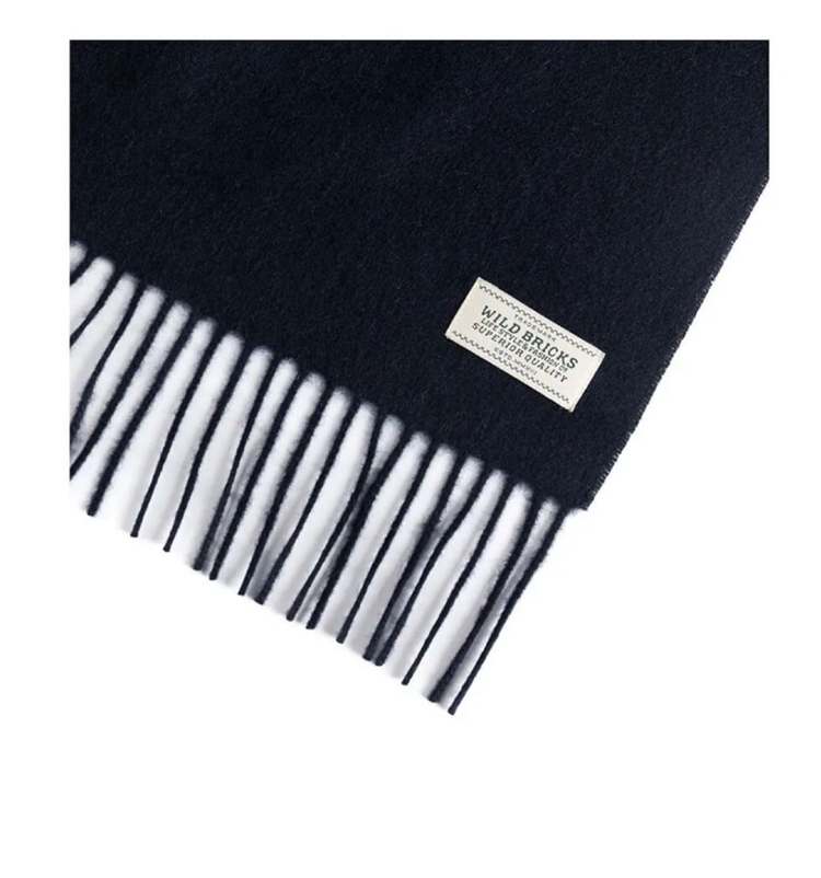 와일드브릭스 캐시미어 블렌드 머플러 네이비 이미지