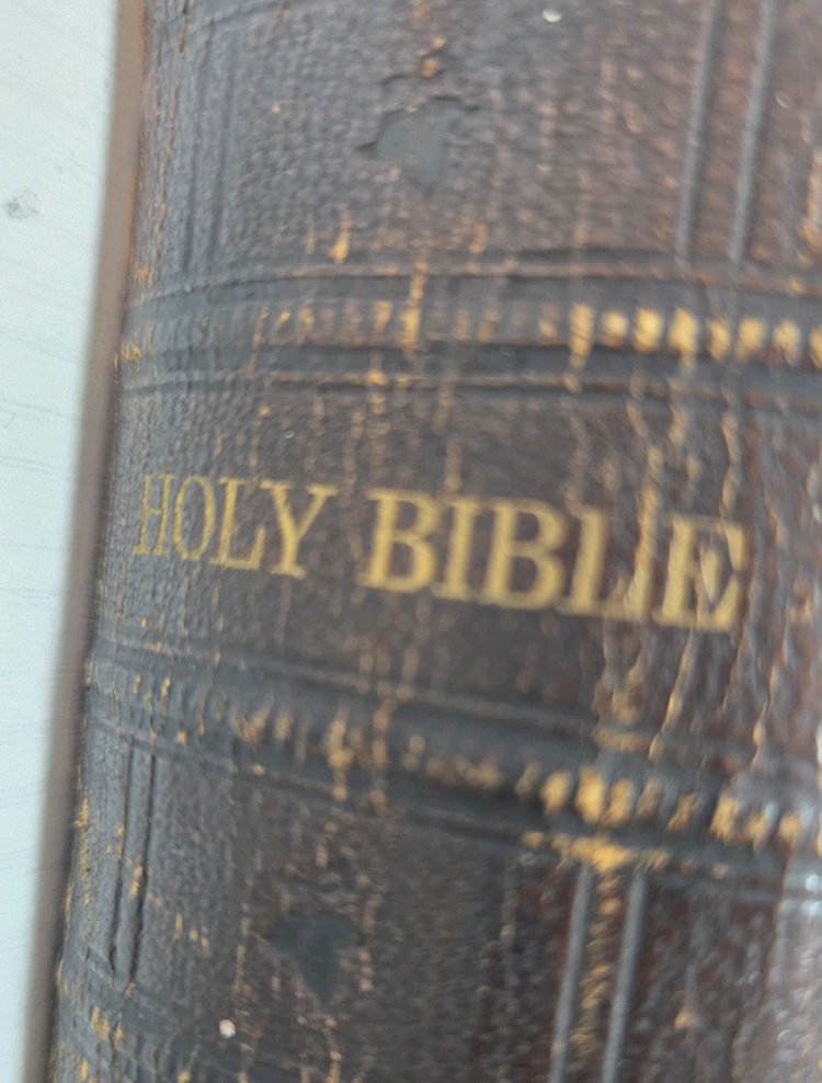 고서: 뉴욕 1861년 발행 앤틱 성경(The Holy Bible) 이미지