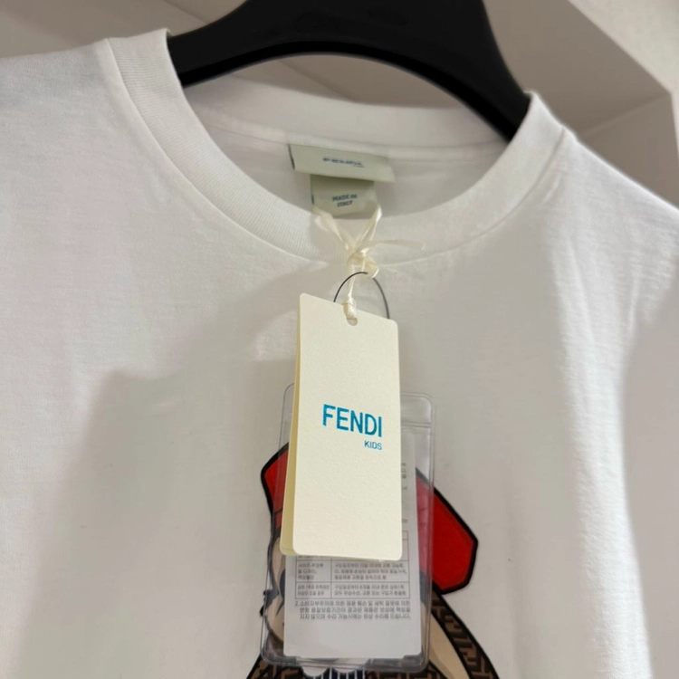 (성인완전가능) 펜디 키즈 토끼 FF로고 티셔츠 12+세 이미지
