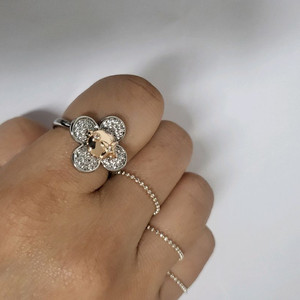 큐빅 반지 스틸에 도금 이미지