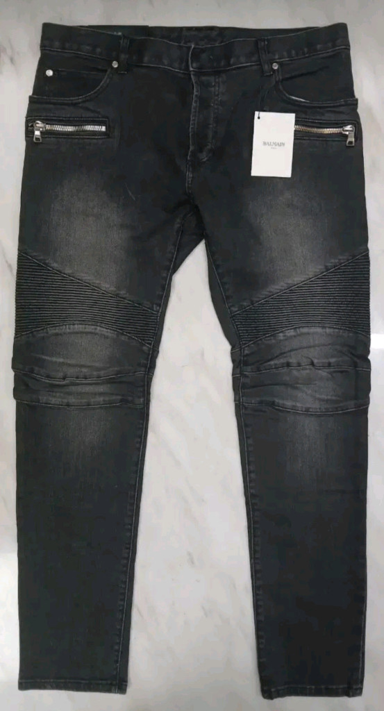 [정품 미사용 새상품] 발망 남성용 바이커진 청바지 바지 36 인찌 (아미리 디올 샤넬 구찌 펜디 프라다 루이비통) 이미지