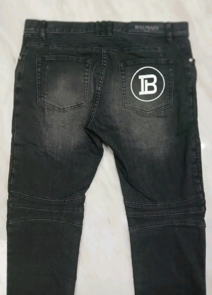 [정품 미사용 새상품] 발망 남성용 바이커진 청바지 바지 36 인찌 (아미리 디올 샤넬 구찌 펜디 프라다 루이비통) 이미지