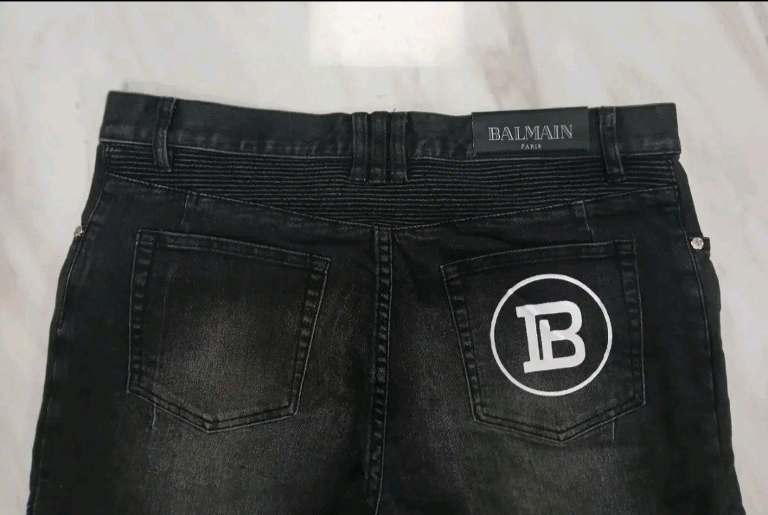 [정품 미사용 새상품] 발망 남성용 바이커진 청바지 바지 36 인찌 (아미리 디올 샤넬 구찌 펜디 프라다 루이비통) 이미지