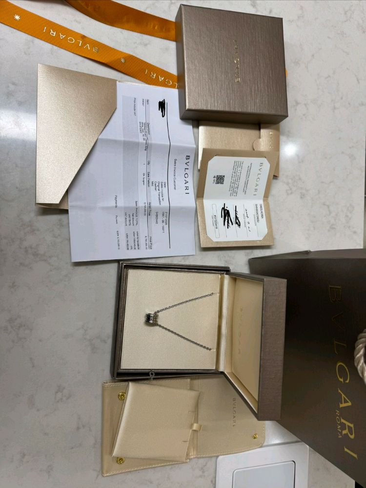 불가리 비제로원 롱체인 화이트 골드 목걸이 이미지