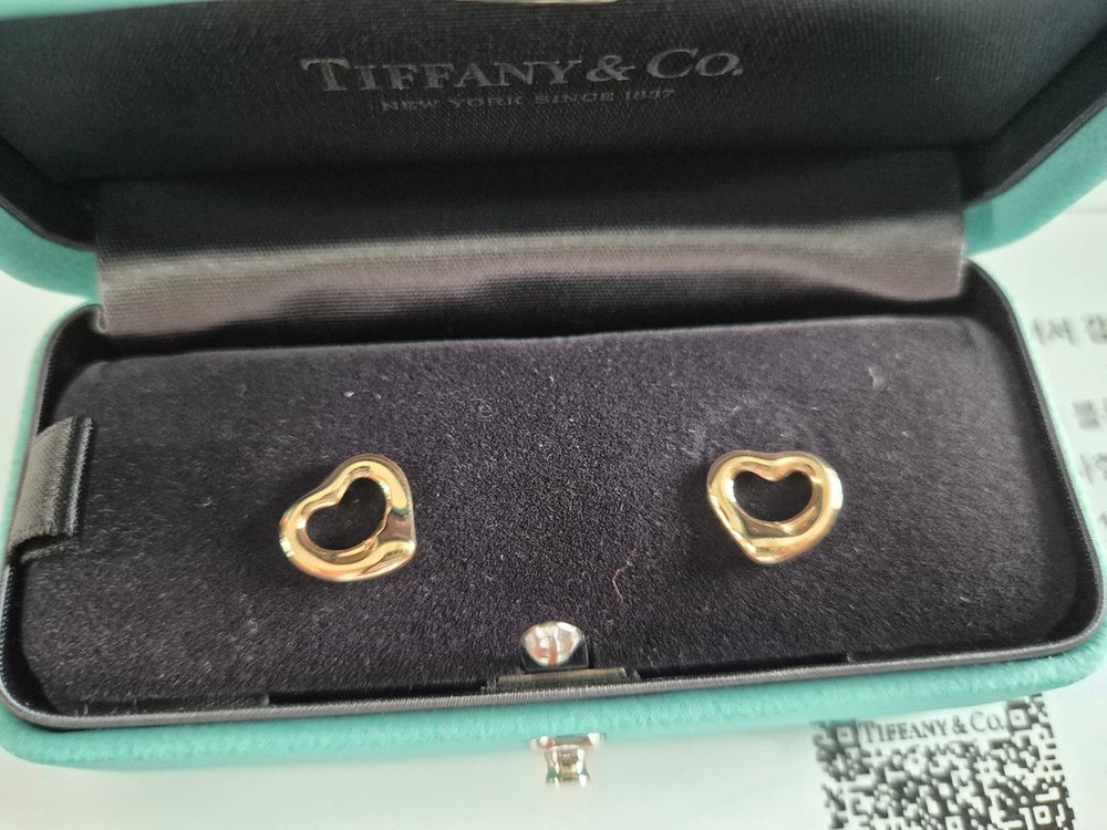 티파니앤코 엘사퍼레티 오픈하트 스터드이어링 로즈골드 11mm 이미지