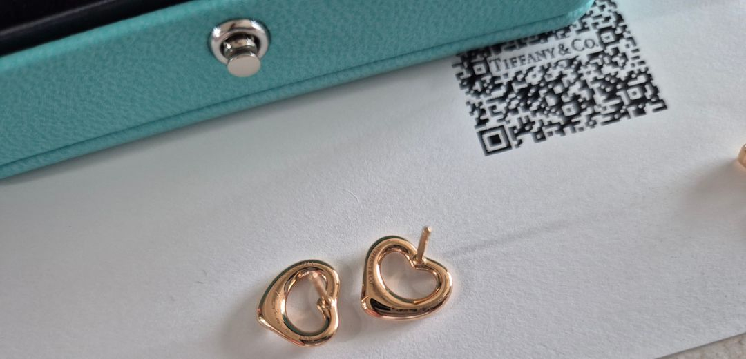 티파니앤코 엘사퍼레티 오픈하트 스터드이어링 로즈골드 11mm 이미지