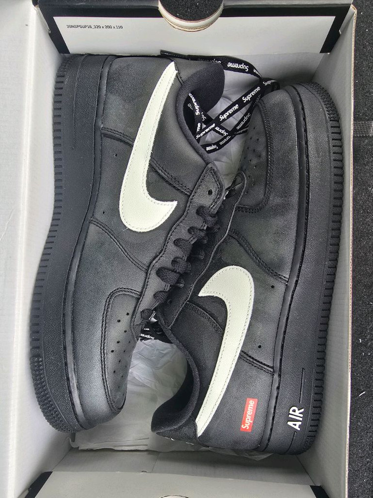 나이키 슈프림 에어포스1 블랙 265 새상품 이미지