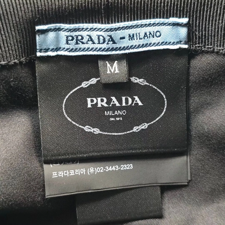 프라다 자수로고 코튼 버킷햇 ( M 58cm ) 이미지