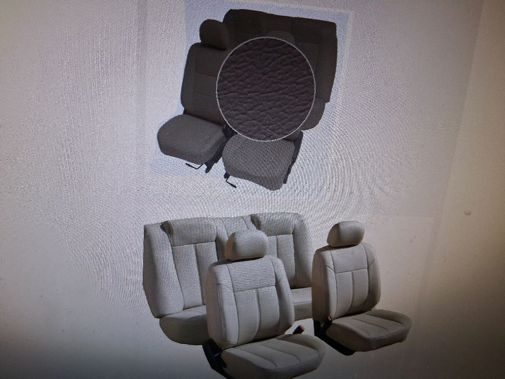 봉고3 더블캡 자동차 전용 인조가죽 씨트커버 진회색 6인승한대분 이미지