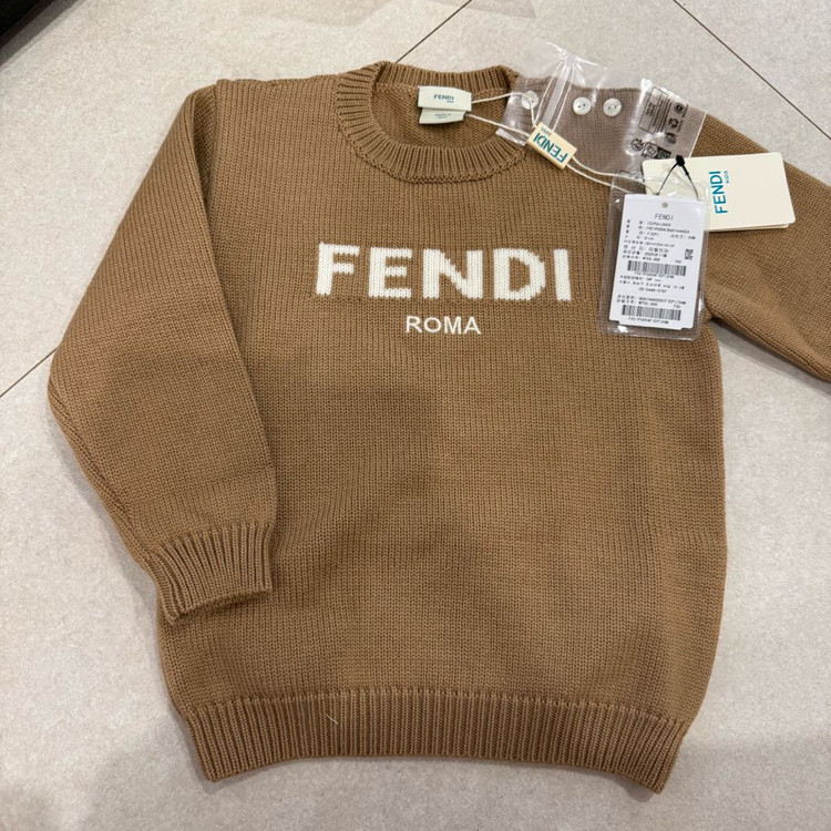 [정품][미시착택달린새상품][정가75만] 펜디 키즈 로고 니트 24m 펜디 베이비 니트 Fendi 이미지