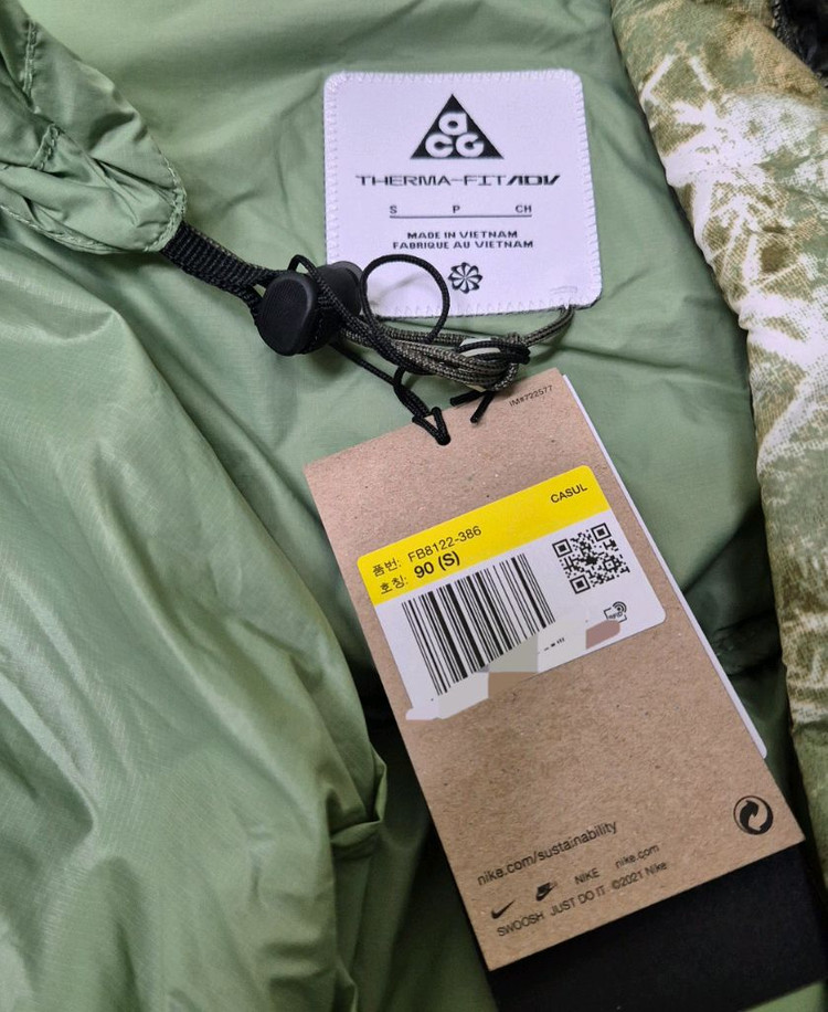 (S/90) 나이키 ACG 써마핏 루나 레이크 민트급 퍼퍼 패딩 이미지