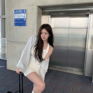 leeds 리즈 더위시 리아 체크셔츠 민트 새상품 이미지