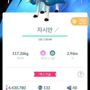 포켓몬고 자시안 자마젠타 배경로치 팝니다 이미지