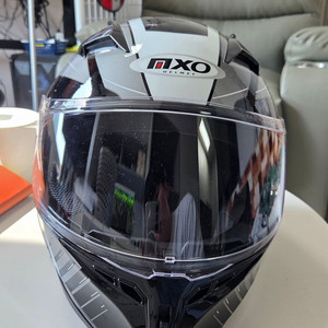 MXO 풀페이스 오토바이 헬멧 블랙/화이트 2XL 이미지