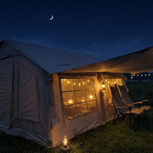 [S급/풀세트] 쿠디 13.6 에어텐트+무선에어펌프+전용카페트+우레탄창 이미지