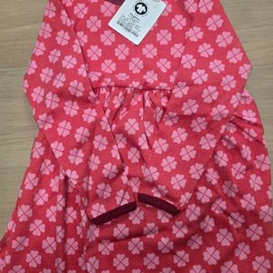 던스 루즈레드 긴팔원피스110 새상품 이미지