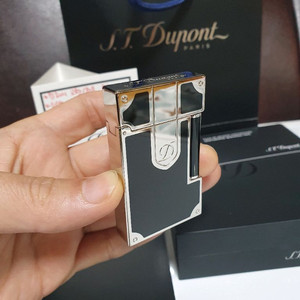 [백화점판,풀세트] 듀퐁라이터 라인2 ca16736 블랙 래커 팔라듐 백금 듀퐁 라이타 이미지