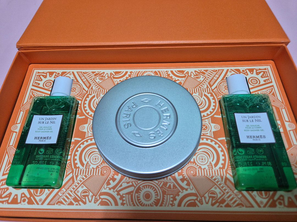 명품 에르메스 바디밤& 샤워젤 컬렉션 쇼핑백 이미지