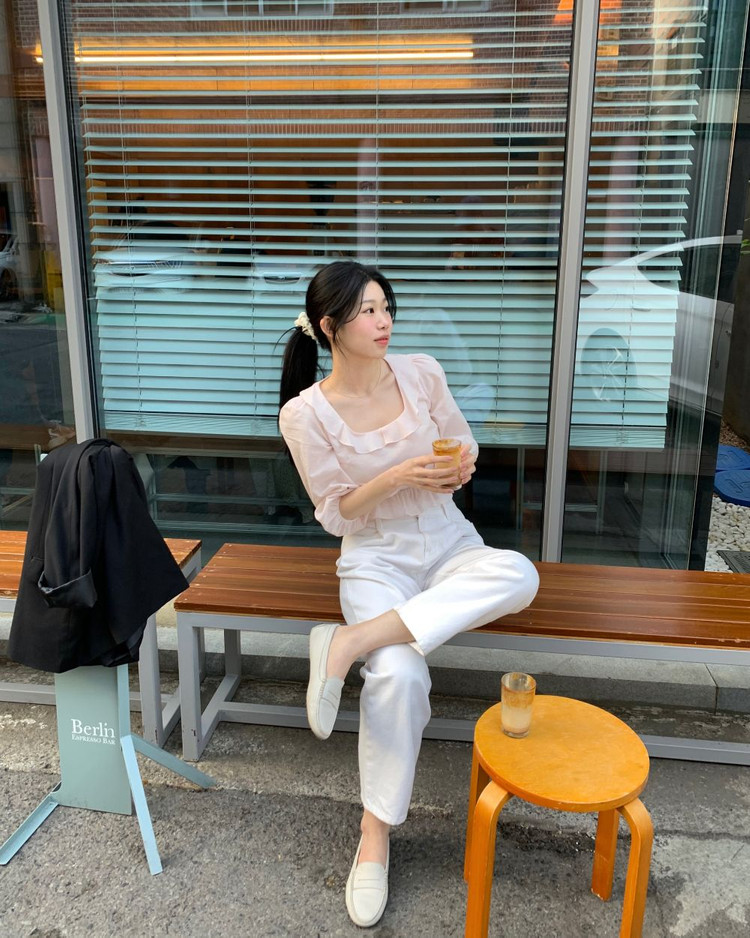 새상품 택0, 온트 예슬마켓 데이지 블라우스 핑크 이미지