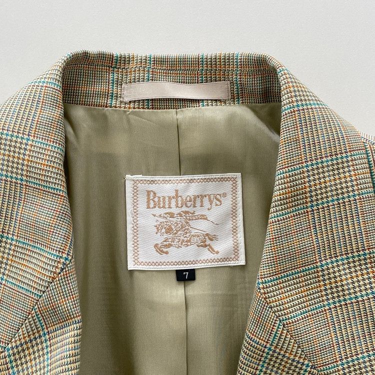 버버리 체크 더블 블레이저 팬츠 바지 셋업 이미지