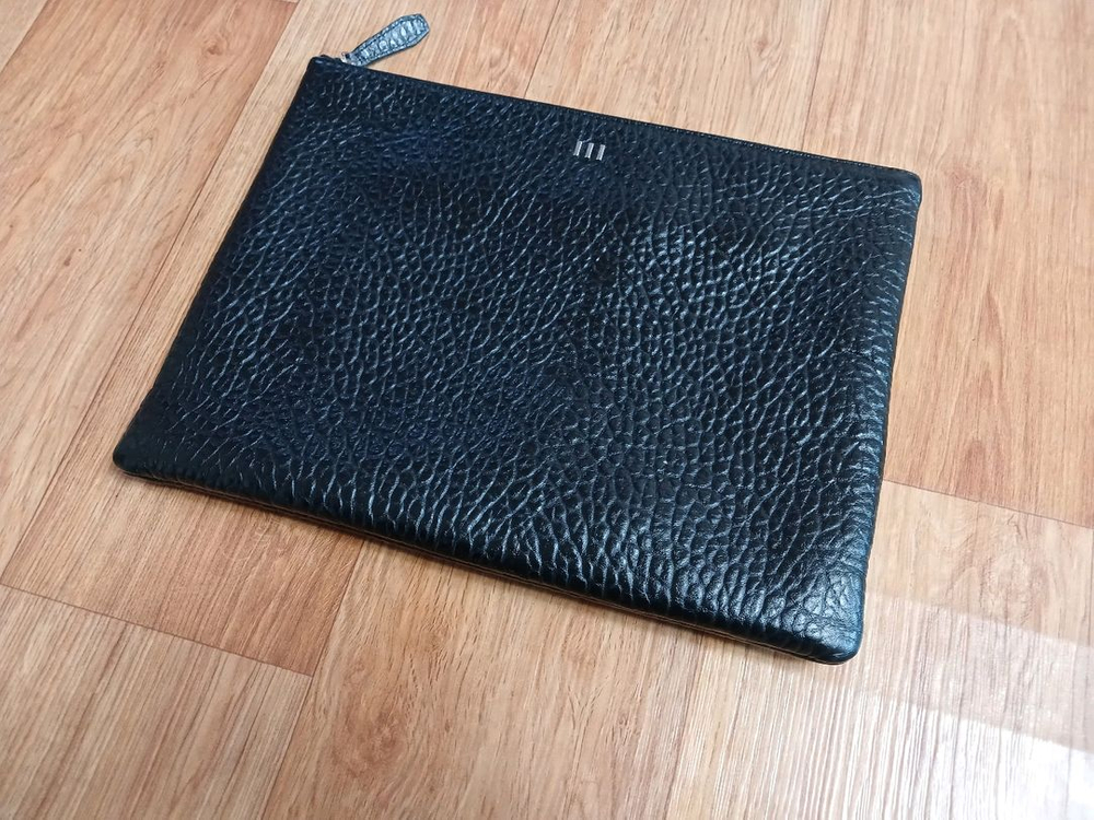 무크 mook(정품) 남성 천연 소가죽 클러치백 (블랙) (상태 최상급) 이미지