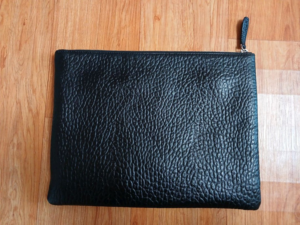 무크 mook(정품) 남성 천연 소가죽 클러치백 (블랙) (상태 최상급) 이미지