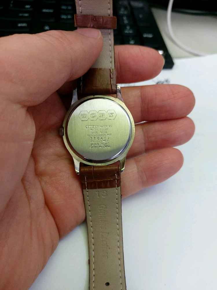 시티즌 에코드라이브 남성 가죽시계 이미지