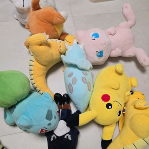 포켓몬스터 인형들 일괄. 이상해씨 뮤 탕구리 망나뇽 등 이미지