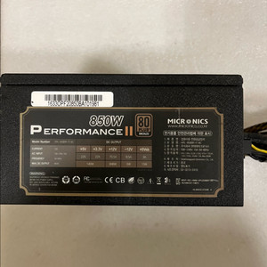 마이크로닉스 퍼포먼스2 850w 80plus 파워 처분 (택포함) 이미지