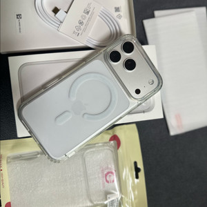 새상품급(사이클7) 아이폰 17 프로맥스 256GB 실버 풀구성 이미지