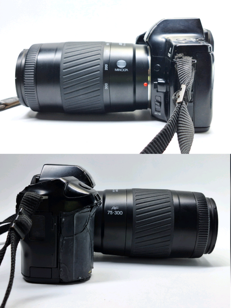 빈티지 필름카메라 풀세트/미놀타 a7700i 75-300mm 망원렌즈 스트랩 카메라가방 레트로 필카 감성 사진 앤틱 이미지