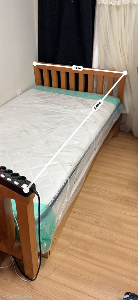 [ 선착순 D - 7 ] 원목 슈퍼싱글 침대 프레임 + 매트리스 이미지