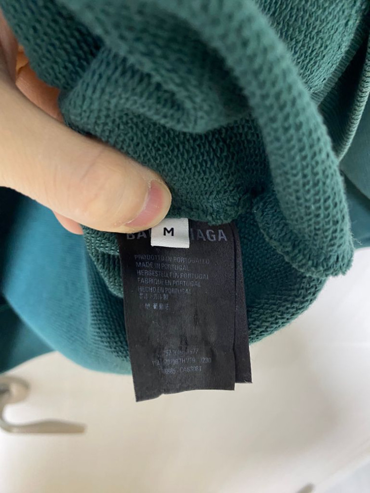 [M] 발렌시아가 백로고 후드 그린 이미지