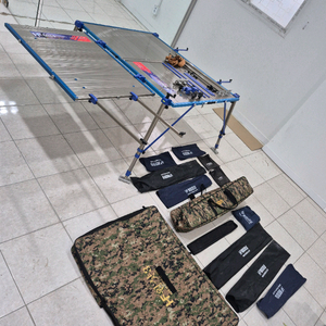 원샷 자동 낚시 좌대3 1400X1000 1회사용 상판 1000X700 숏 중 대 다리 속다리 텐트걸이 F연결구등 이미지