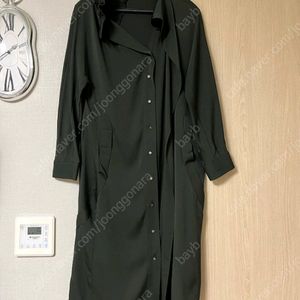 미샤 셔츠형 언발란스 실크원피스 이미지