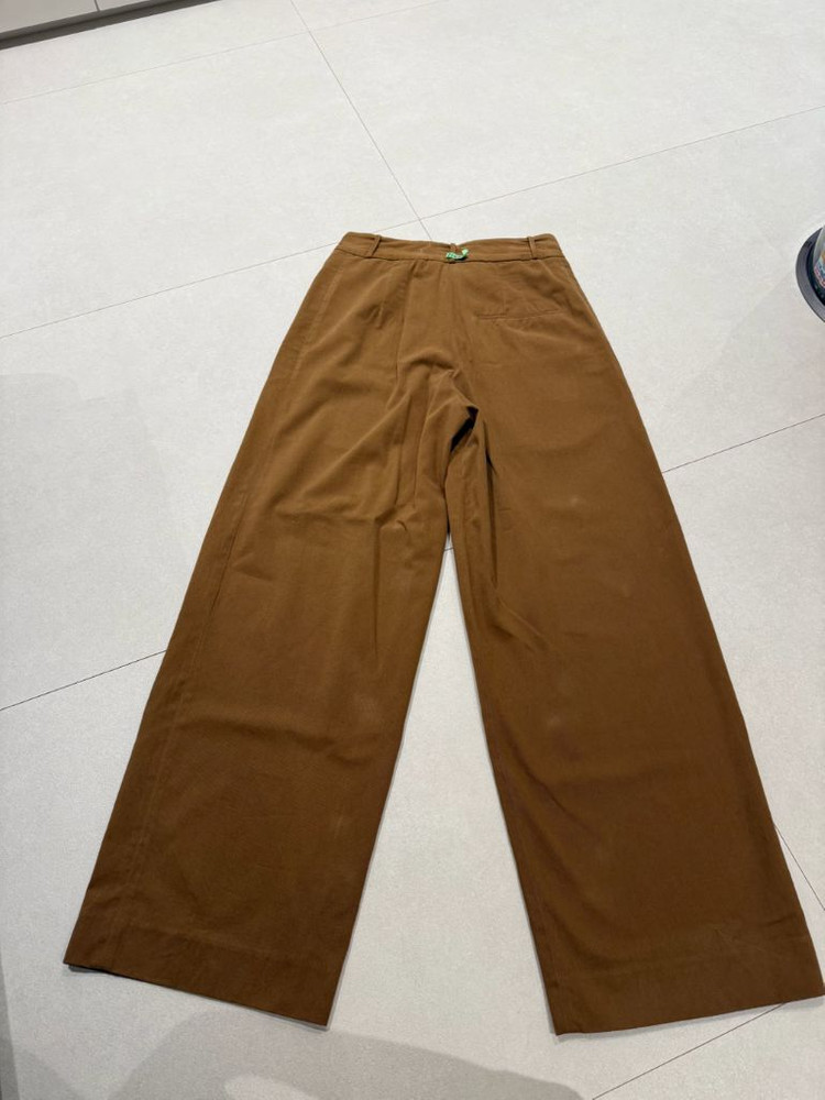 A.P.C. 와이드 팬츠 브라운 아페쎄 여성 이미지