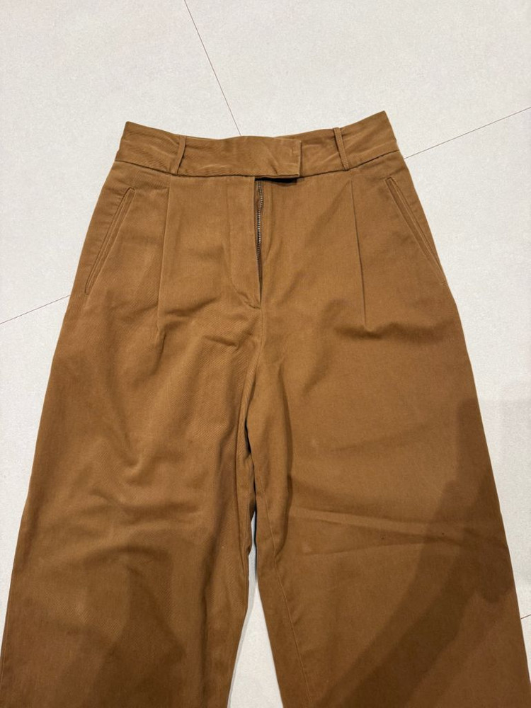 A.P.C. 와이드 팬츠 브라운 아페쎄 여성 이미지