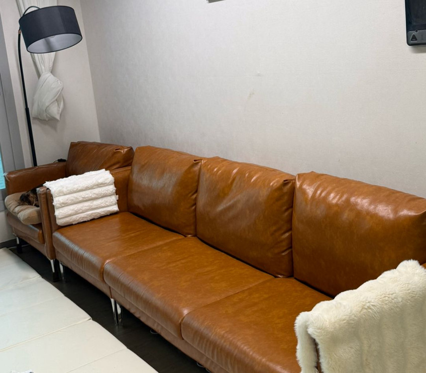 브라운소파 1인용+4인용 무료나눔 이미지