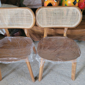 라탄 원목의자 1개 이미지