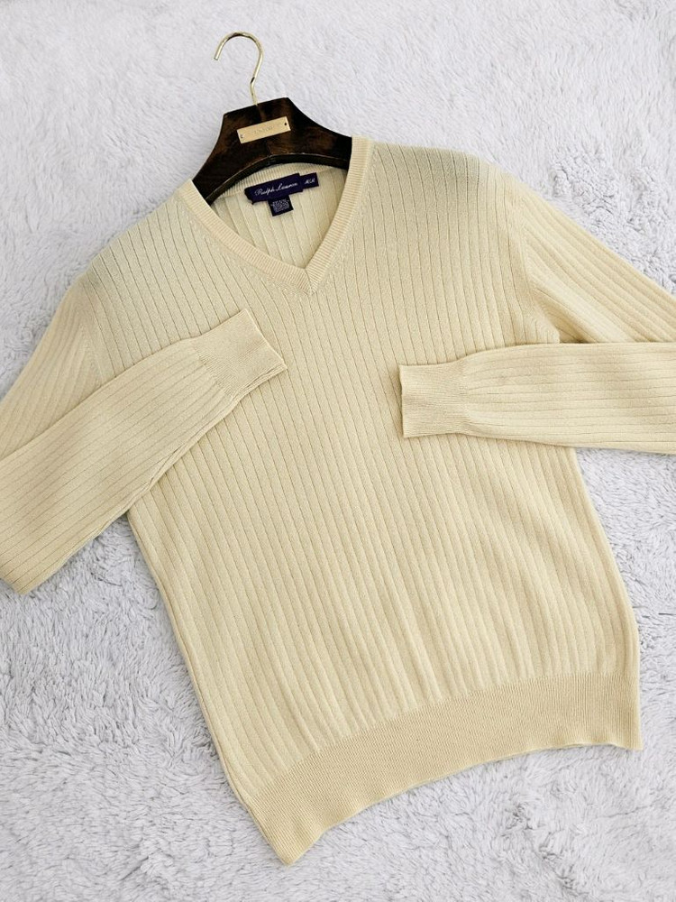 랄프로렌 퍼플라벨 캐시미어 브이넥 스웨터 [ 로로피아나 쿠치넬리 톰포드 루이비통 에르메스 벨루티 ] 이미지