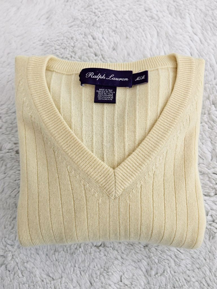 랄프로렌 퍼플라벨 캐시미어 브이넥 스웨터 [ 로로피아나 쿠치넬리 톰포드 루이비통 에르메스 벨루티 ] 이미지