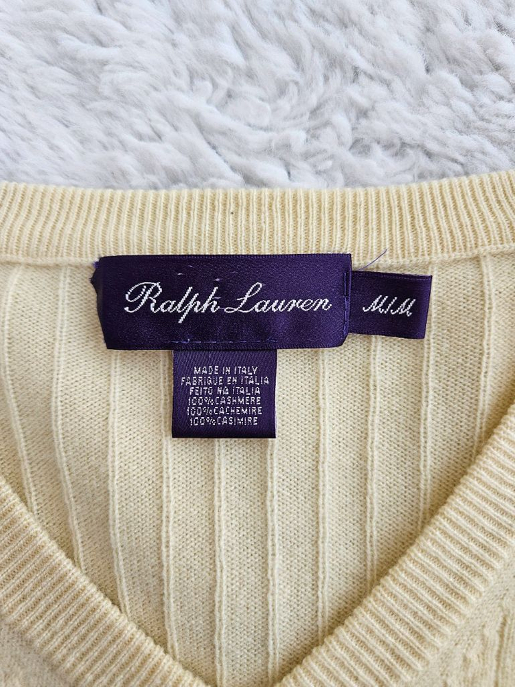 랄프로렌 퍼플라벨 캐시미어 브이넥 스웨터 [ 로로피아나 쿠치넬리 톰포드 루이비통 에르메스 벨루티 ] 이미지