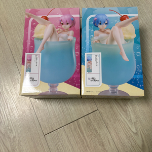 렘 람 크림소다 엘코코 경품피규어 일괄 이미지