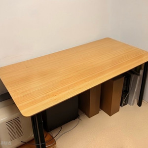 [ 가구 ] 원목 철제 책상 이미지