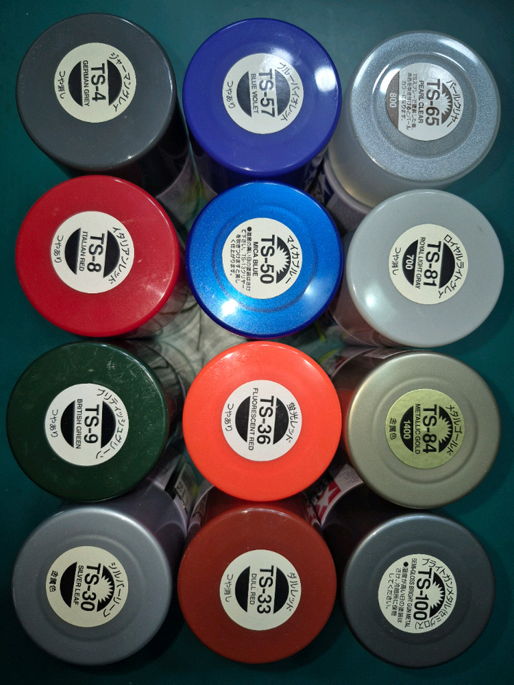 *일괄판매*프라모델전용(중고)타미야스프레이페인트*12개~바람에언덕에서 이미지