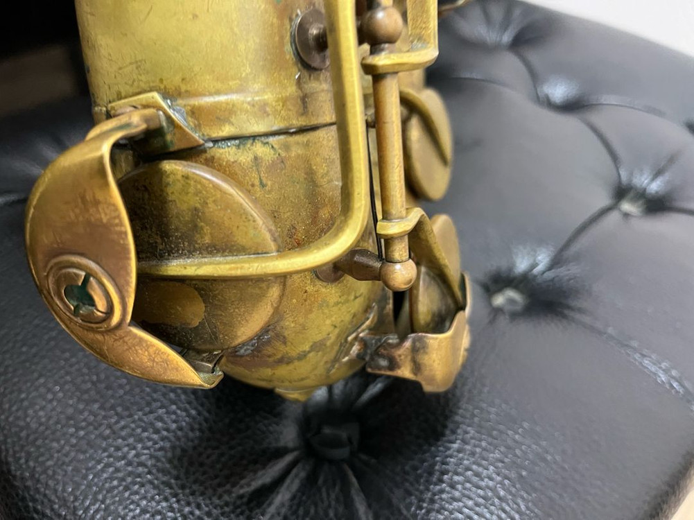 60년대 빈티지 독일제 줄리어스 더 뉴 킹 테너 색소폰 판매합니다. 이미지