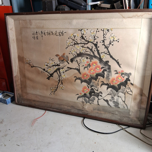 해봉 이거륜 매화 동백 화조도/손상 있음 - 남양주 직거래만 이미지