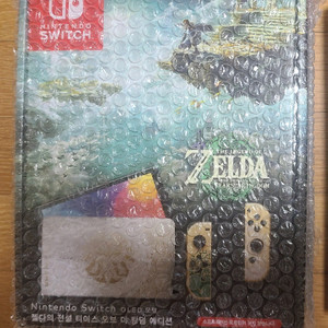 단순개봉새상품)닌텐도 스위치 OLED 젤다 에디션 풀박스+파우치 이미지